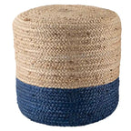 Pouf ottoman/repose-pieds rond en jute ombré