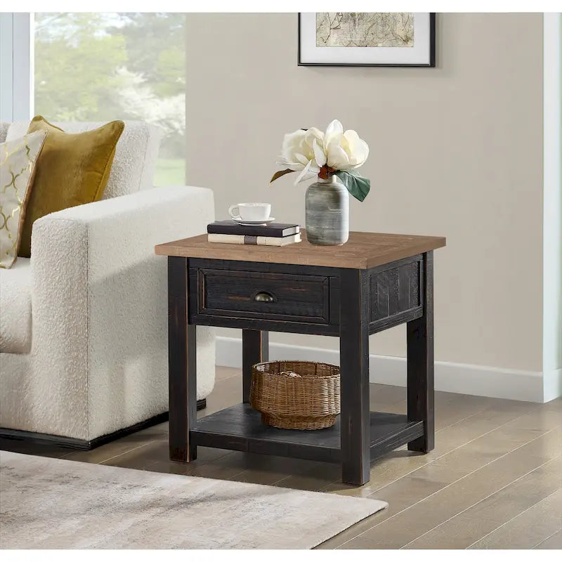 Table d'appoint en bois massif