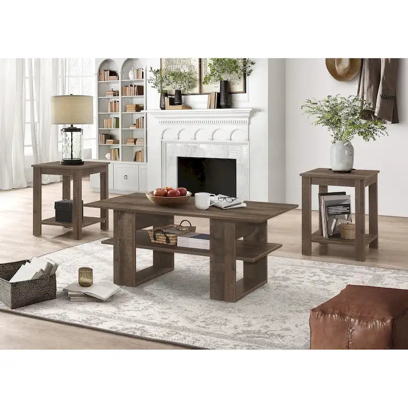 Table basse avec 2 tables d'appoint