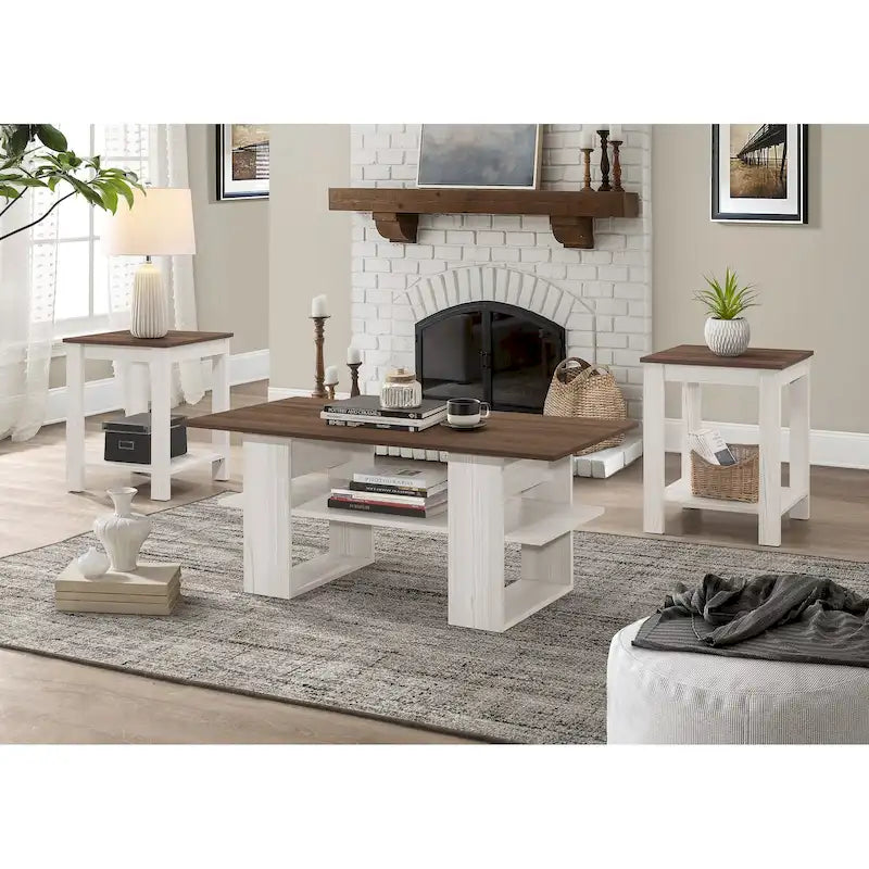 Table basse avec 2 tables d'appoint