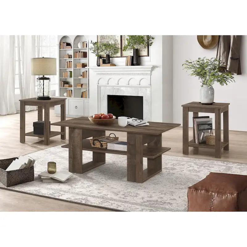 Table basse avec 2 tables d'appoint
