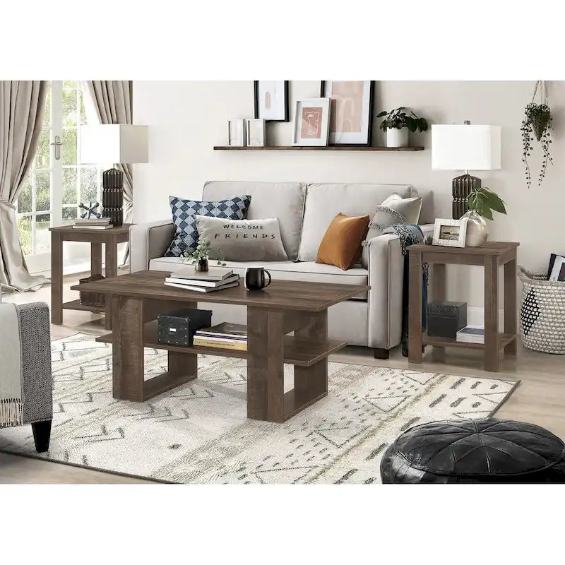 Table basse avec 2 tables d'appoint