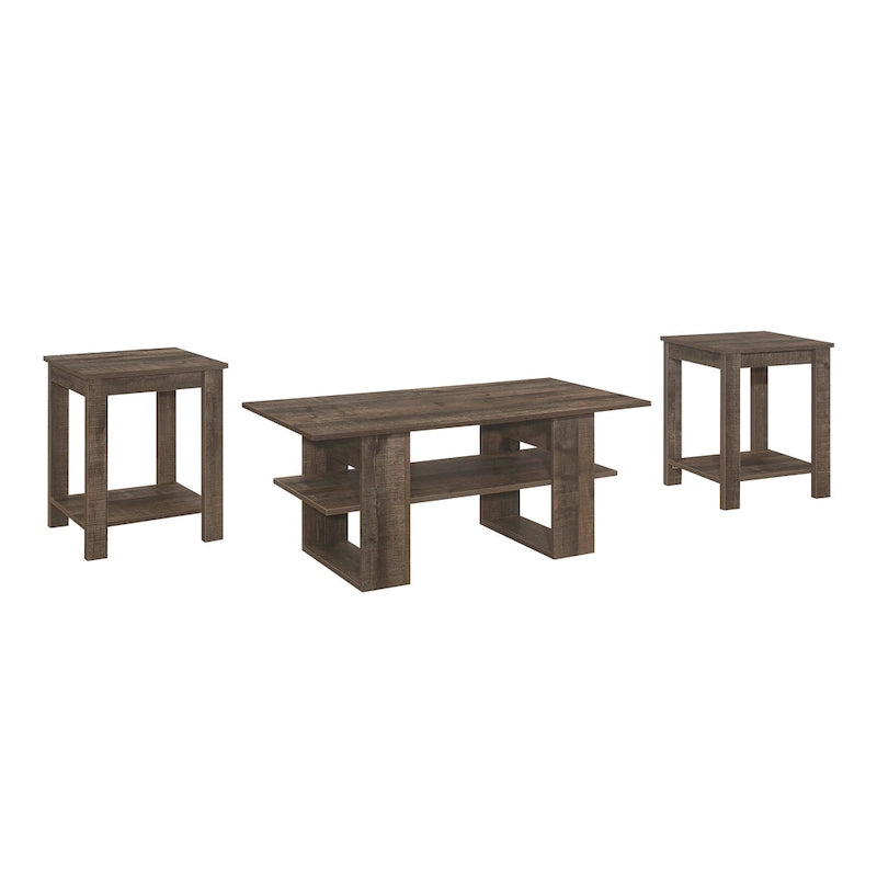 Table basse avec 2 tables d'appoint