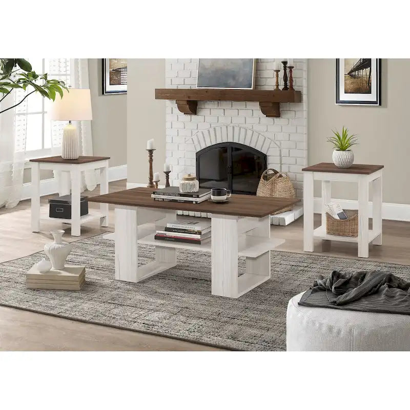 Table basse avec 2 tables d'appoint
