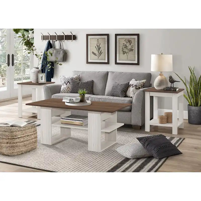 Table basse avec 2 tables d'appoint