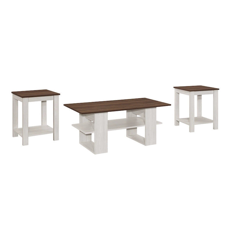 Table basse avec 2 tables d'appoint