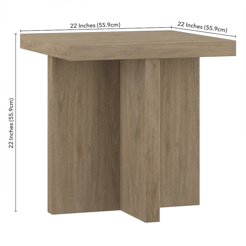 Table d'appoint rectangulaire large de 22 po