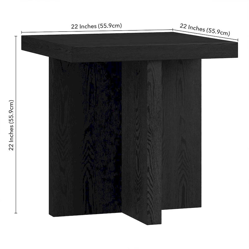 Table d'appoint rectangulaire large de 22 po