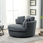 Fauteuil pivotant rond et élégant de 54 pouces, une place et demie