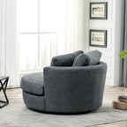 Fauteuil pivotant rond et élégant de 54 pouces, une place et demie