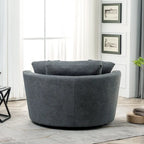 Fauteuil pivotant rond et élégant de 54 pouces, une place et demie