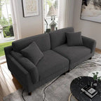 Canapé moderne 90 pouces en velours côtelé, confortable, avec assise profonde