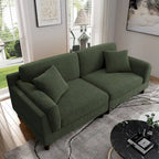Canapé moderne 90 pouces en velours côtelé, confortable, avec assise profonde
