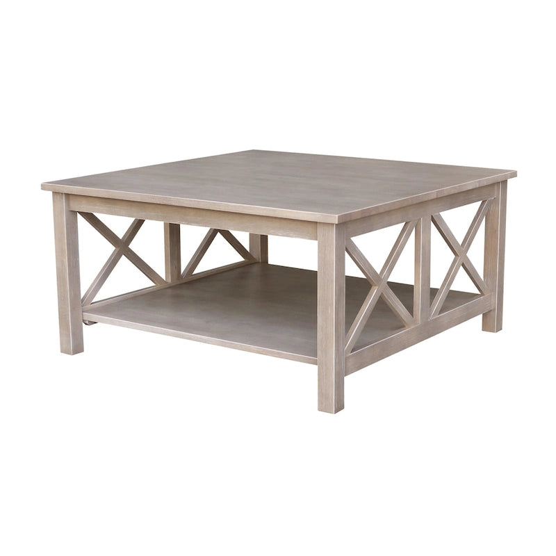 Table basse carrée en bois massif - 36 x 36