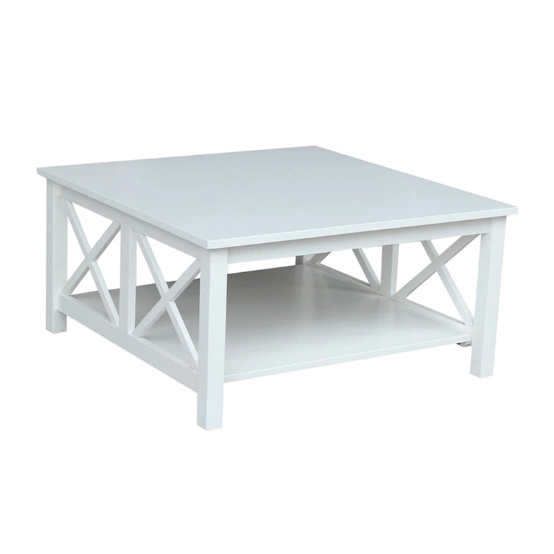 Table basse carrée en bois massif - 36 x 36