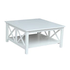 Table basse carrée en bois massif - 36 x 36