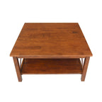 Table basse carrée en bois massif - 36 x 36