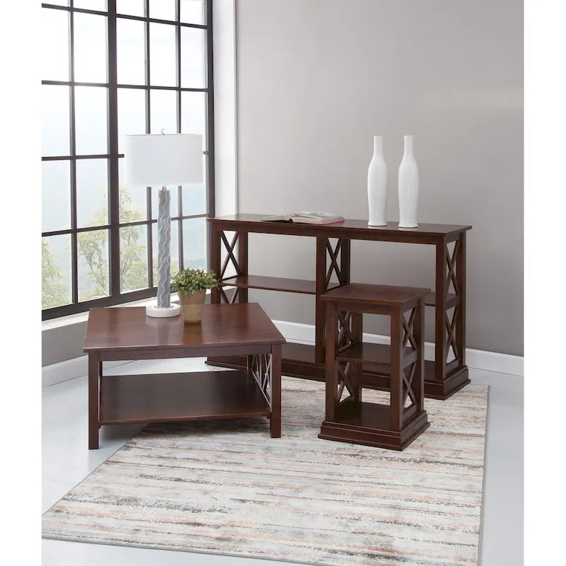 Table basse carrée en bois massif - 36 x 36