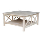 Table basse carrée en bois massif - 36 x 36