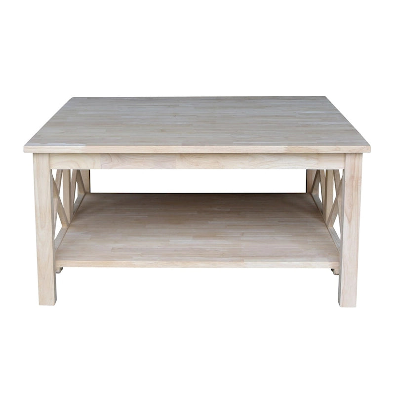 Table basse carrée en bois massif - 36 x 36