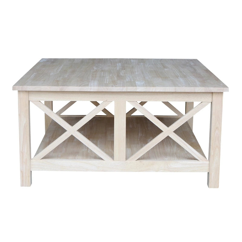 Table basse carrée en bois massif - 36 x 36
