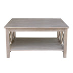 Table basse carrée en bois massif - 36 x 36