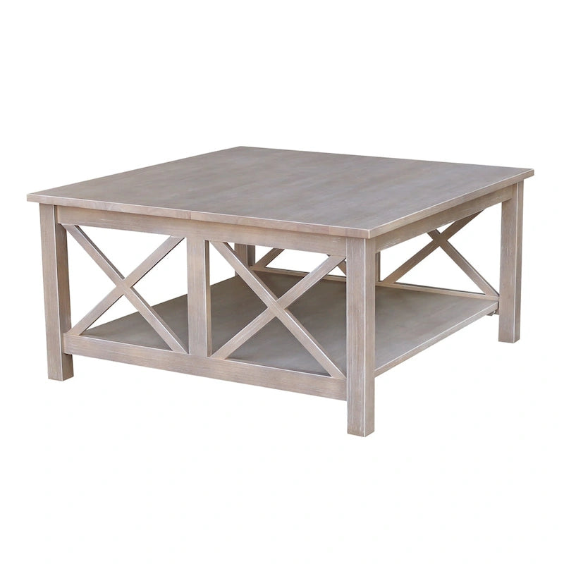 Table basse carrée en bois massif - 36 x 36