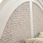 Tête de lit en jonc de mer tressé Dove White