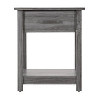 Table de chevet en bois avec 1 tiroir et étagère