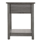 Table de chevet en bois avec 1 tiroir et étagère