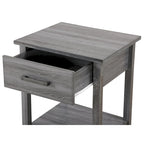 Table de chevet en bois avec 1 tiroir et étagère