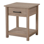 Table de chevet en bois avec 1 tiroir et étagère