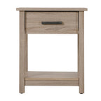 Table de chevet en bois avec 1 tiroir et étagère