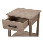 Table de chevet en bois avec 1 tiroir et étagère