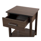 Table de chevet en bois avec 1 tiroir et étagère