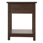 Table de chevet en bois avec 1 tiroir et étagère
