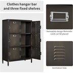 Armoire de rangement métallique à 6 portes