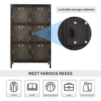 Armoire de rangement métallique à 6 portes