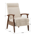 Fauteuil inclinable de style Mid-Century de 25,75 po de large