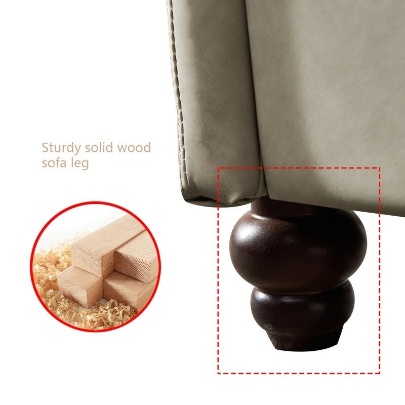 Canapé en similicuir et tissu de lin avec deux coffres de rangement amovibles