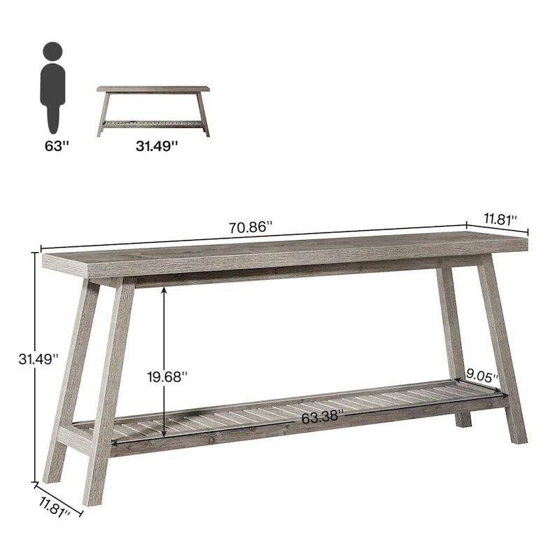 Console de table d'entrée de ferme de 180 cm