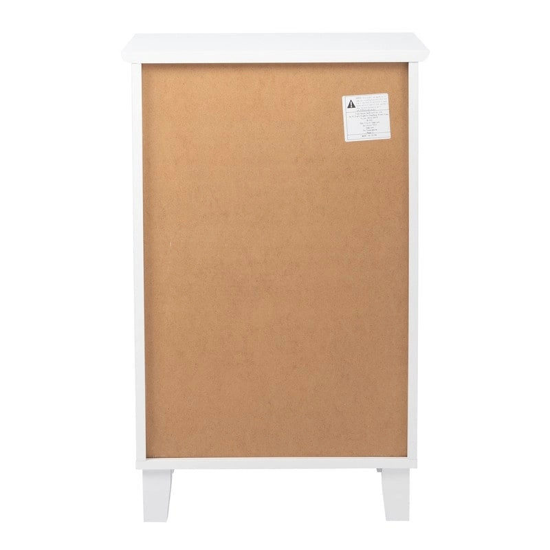 Table de chevet en MDF avec deux tiroirs