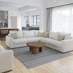 35 Inch Coffee Table, Handcrafted Round Mango Wood Top, Modern Curved Tripod Legs, Walnut Brown