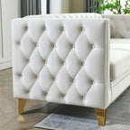 Canapé d'angle en velours de 208 cm, canapé d'angle en forme de L, canapé d'angle 5 places avec 3 coussins pour salon, chambre, appartement.