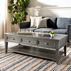 Table basse rectangulaire traditionnelle Sépia - 54 x 23,6 x 19,3