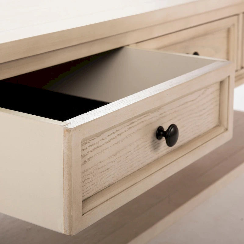 Table basse rectangulaire traditionnelle Sépia - 54 x 23,6 x 19,3