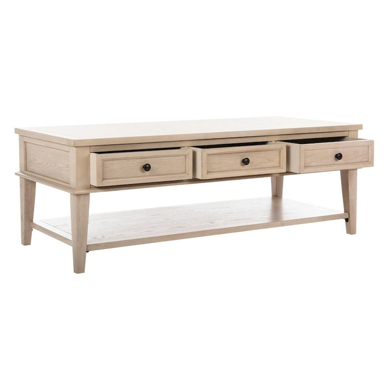 Table basse rectangulaire traditionnelle Sépia - 54 x 23,6 x 19,3
