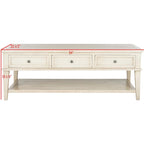 Table basse rectangulaire traditionnelle Sépia - 54 x 23,6 x 19,3