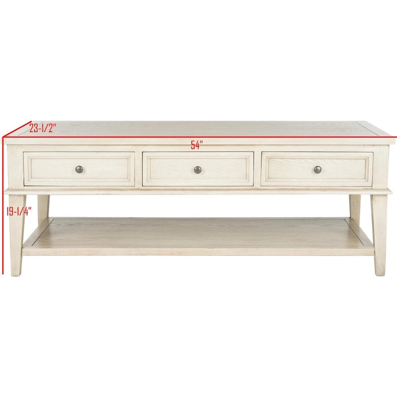 Table basse rectangulaire traditionnelle Sépia - 54 x 23,6 x 19,3