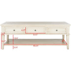 Table basse rectangulaire traditionnelle Sépia - 54 x 23,6 x 19,3
